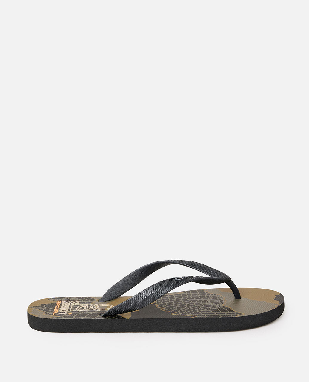 Rip Curl Search Bloom Thongs Black Olive, side view