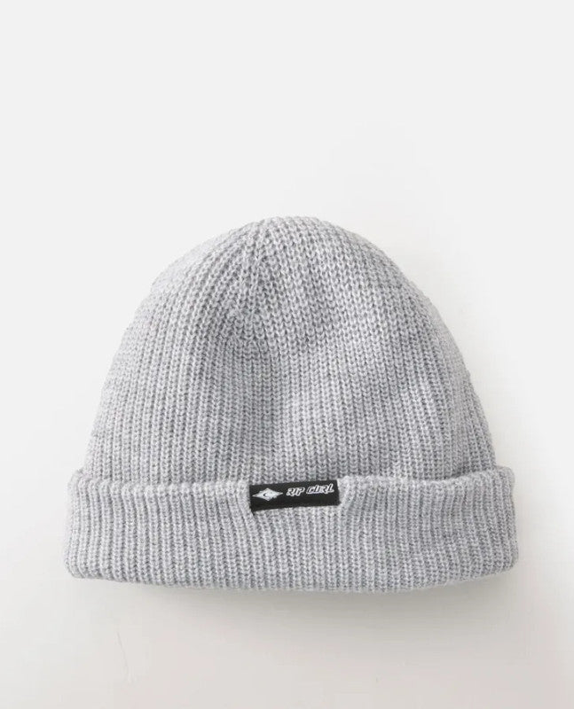 Rip Curl Fade Out Icon Shallow Beanie - Light Grey
