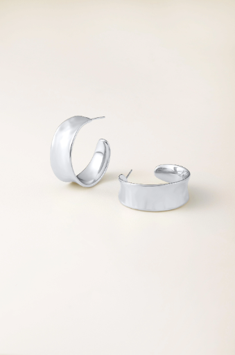 Zafino Bianca Mini Hoops - Silver (view 2)