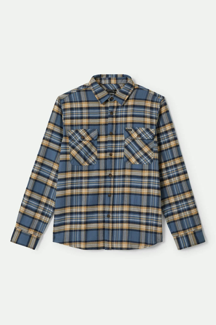 Bowery Flannel - Azure Blue / Washed Navy / Sand