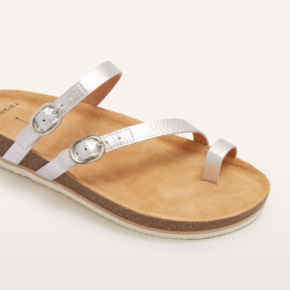 Blake Sandal - Silver Tumbled