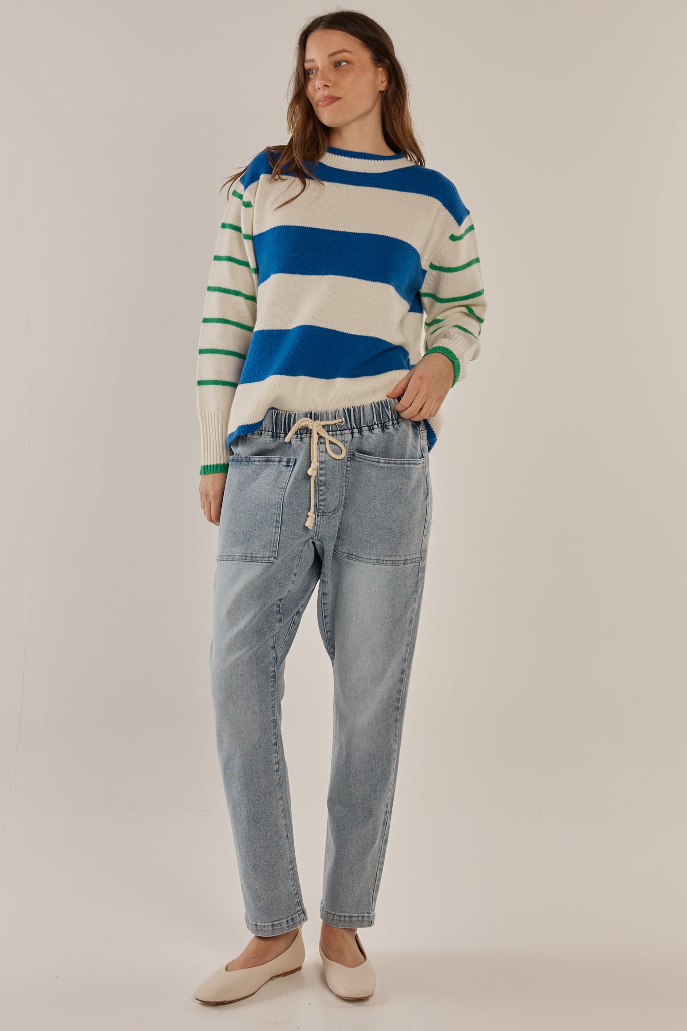 Betty Basics Quinn Stretch Jogger - Light Blue Wash