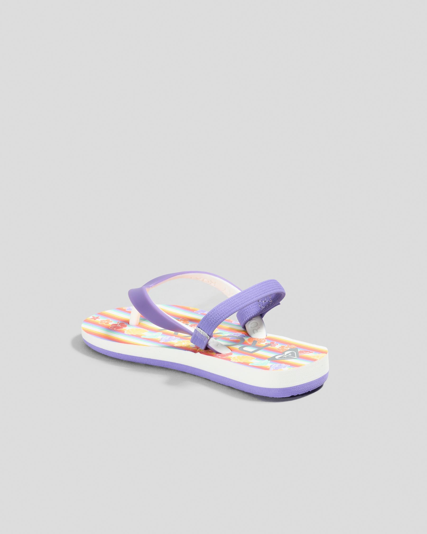 Roxy Girls Tahiti Flip-Flops - Purple (view 3)