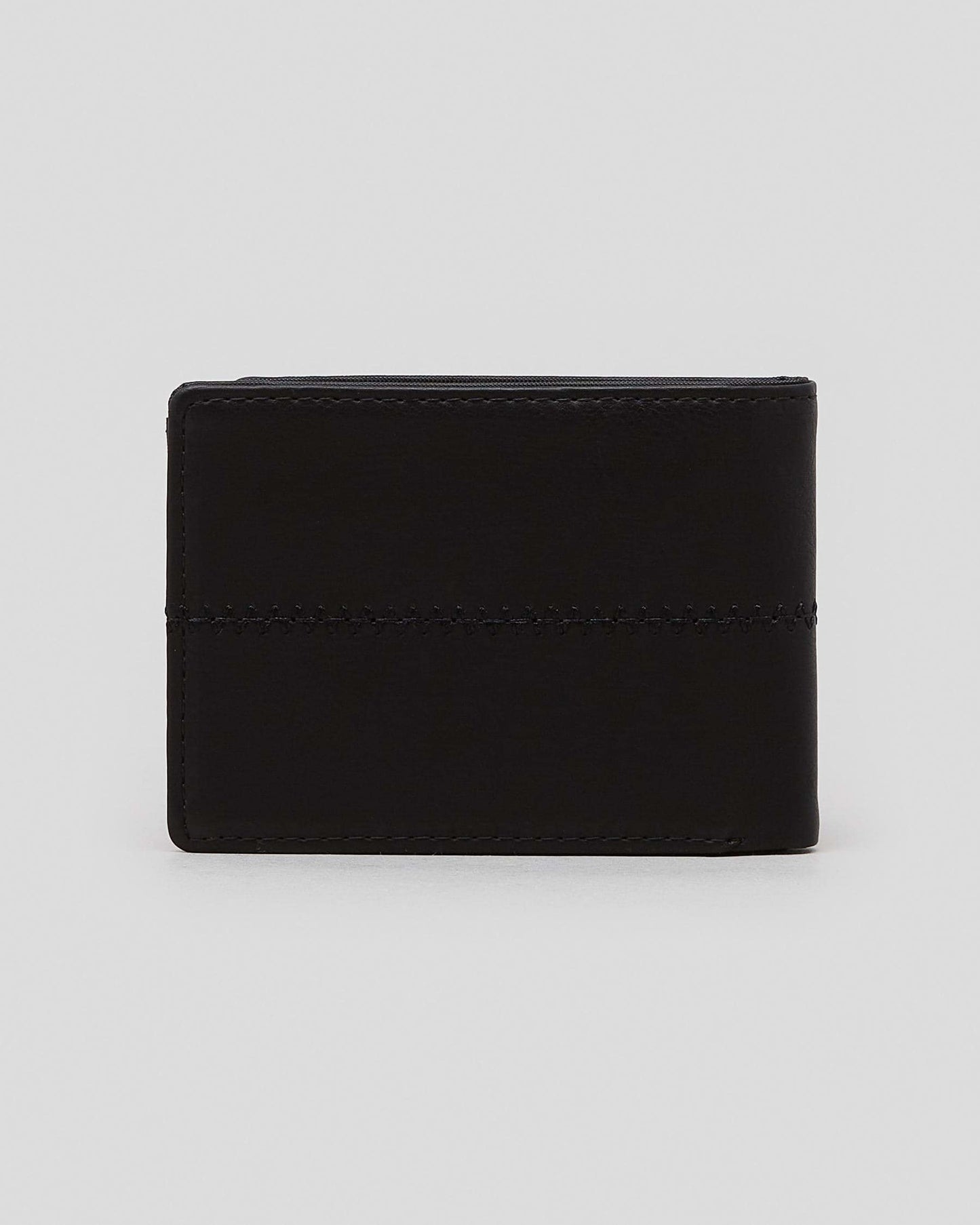 Stitchy Tri Fold Wallet - Black