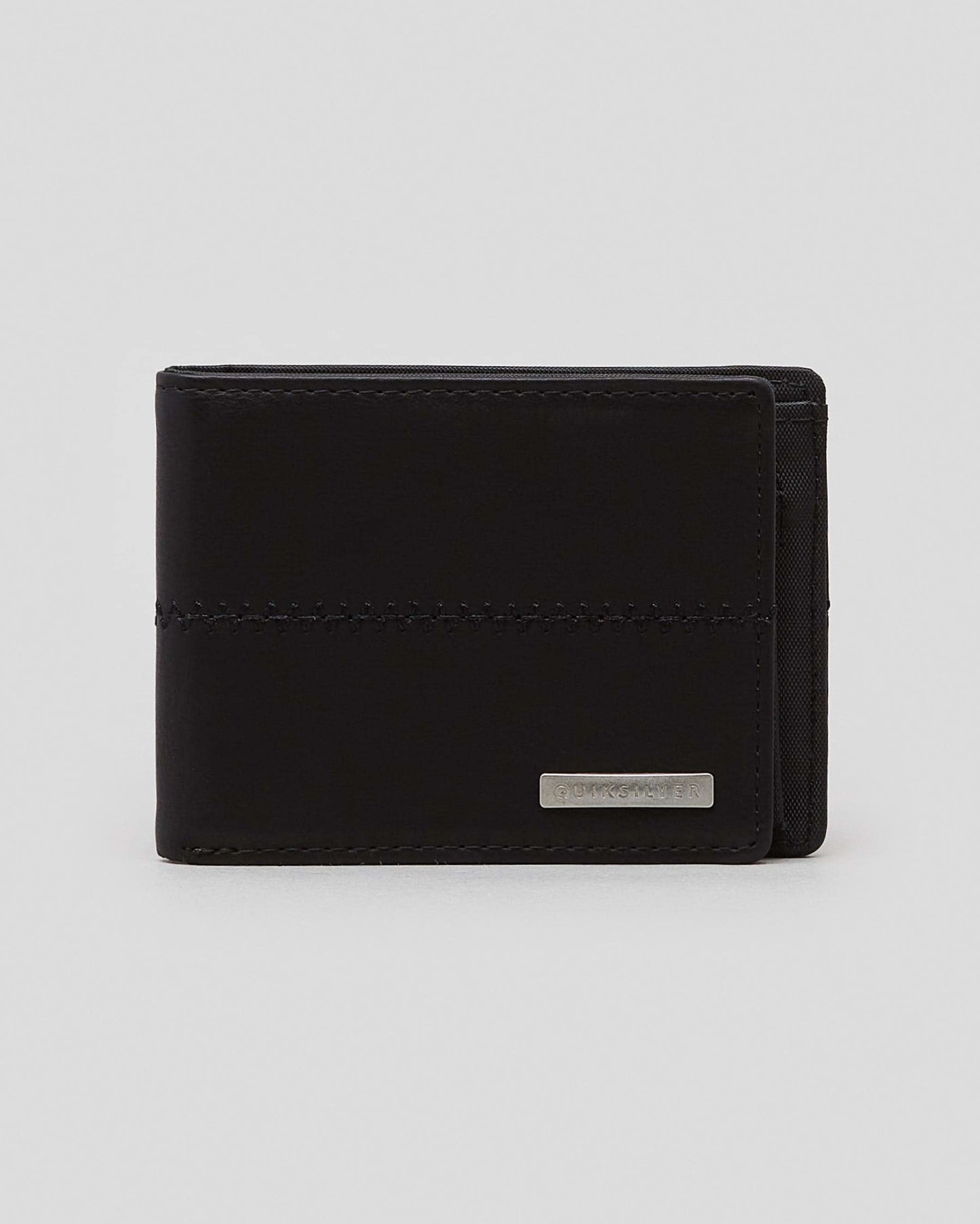 Stitchy Tri Fold Wallet - Black