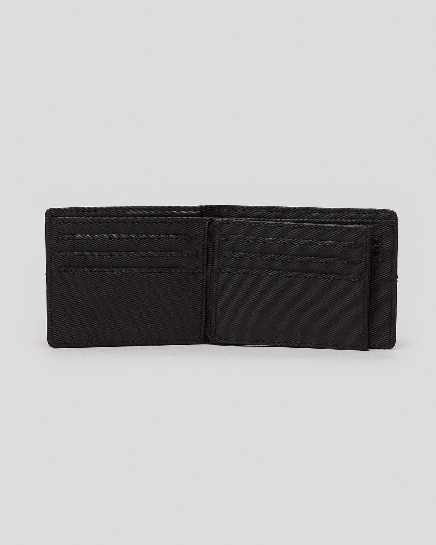 Stitchy Tri Fold Wallet - Black