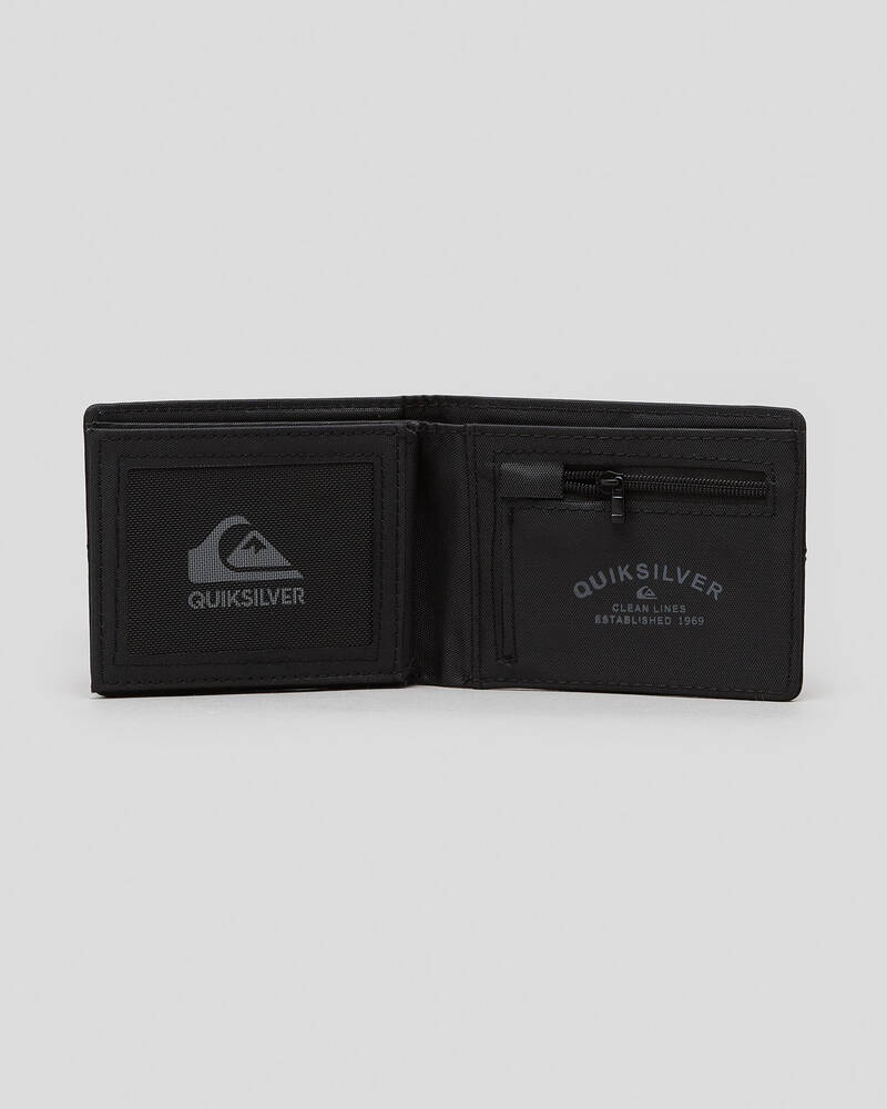 Stitchy Tri Fold Wallet - Black