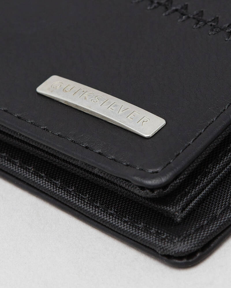 Stitchy Tri Fold Wallet - Black