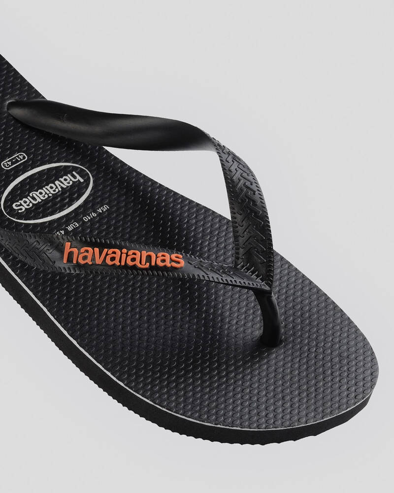 Havaianas Kids Top Print Splice - Black Begonia Orange (view 3)