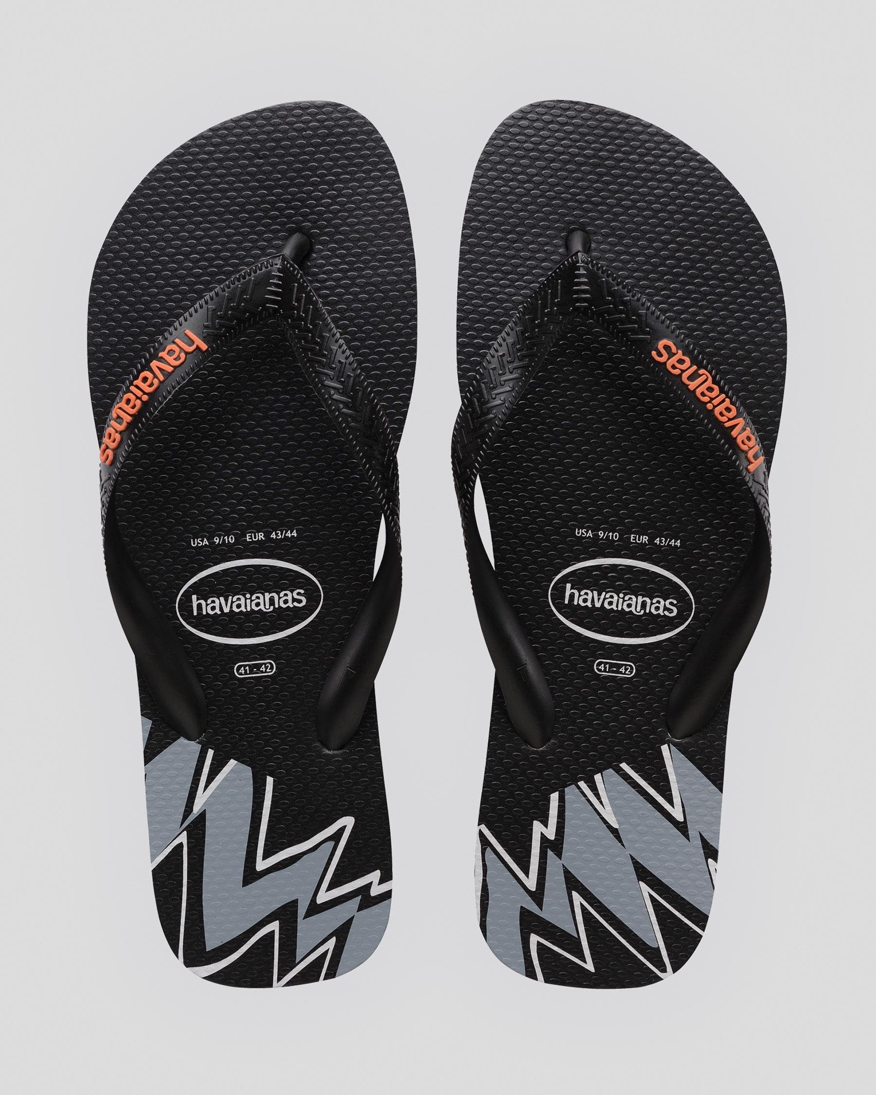 Havaianas Kids Top Print Splice - Black Begonia Orange