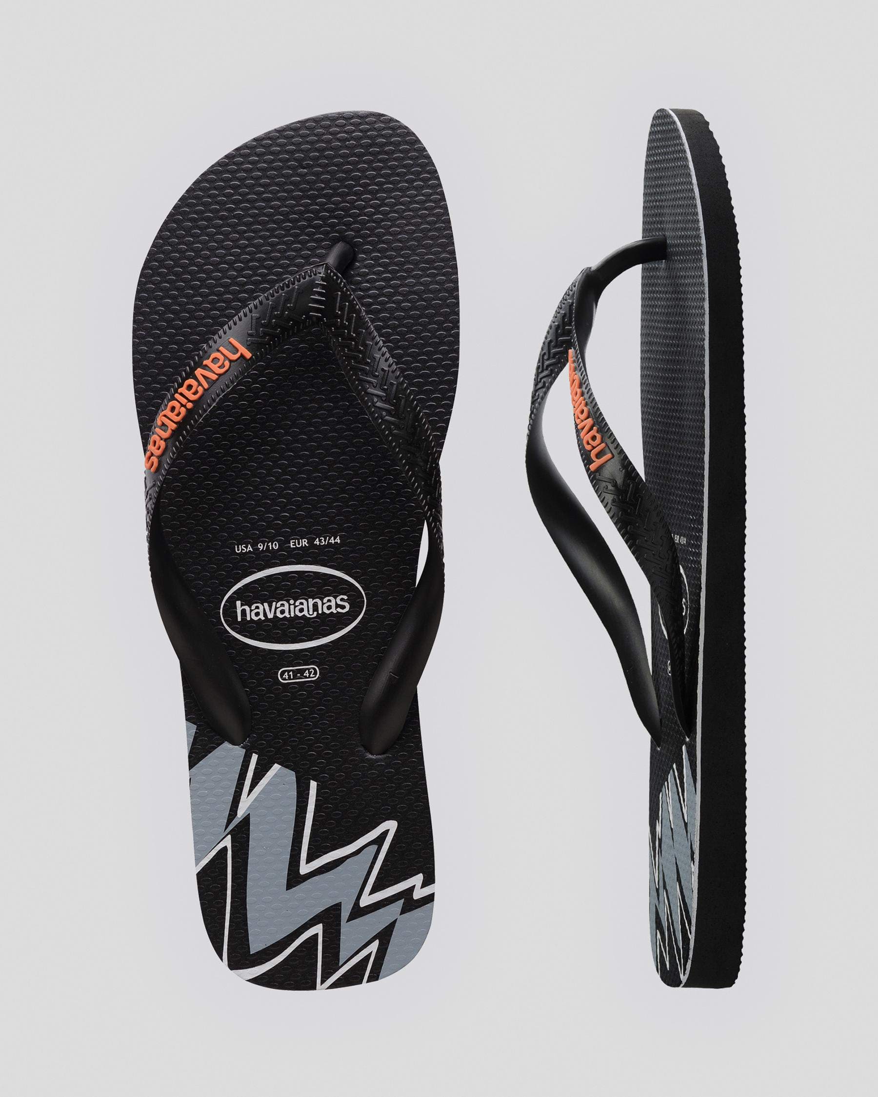 Havaianas Kids Top Print Splice - Black Begonia Orange (view 2)