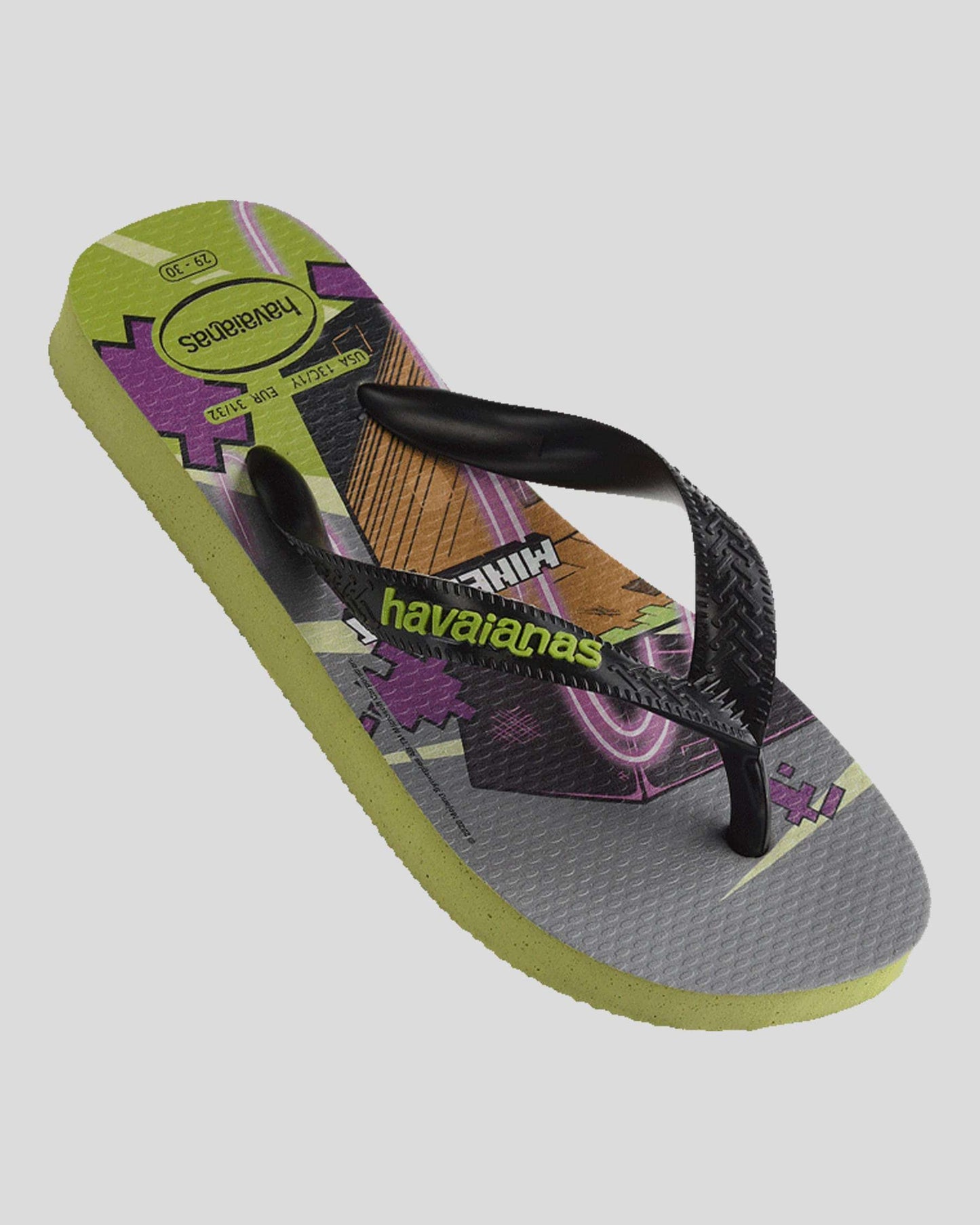 Kids Top Minecraft Thongs - Olive