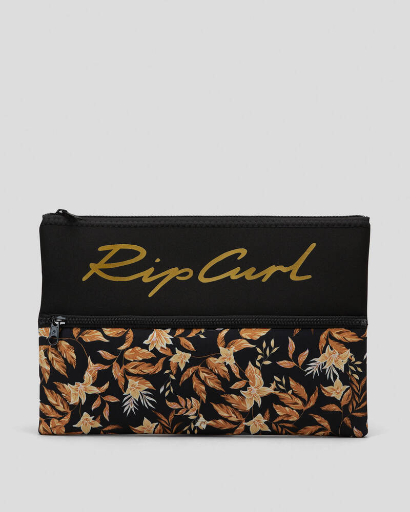 Rip Curl XL Pencil Case Black - front view