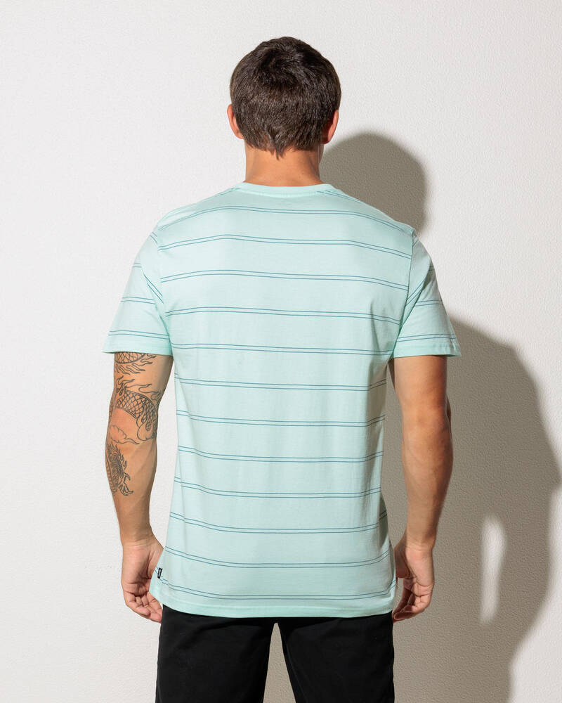 Rip Curl Plain Stripe Tee Light Aqua - left side view