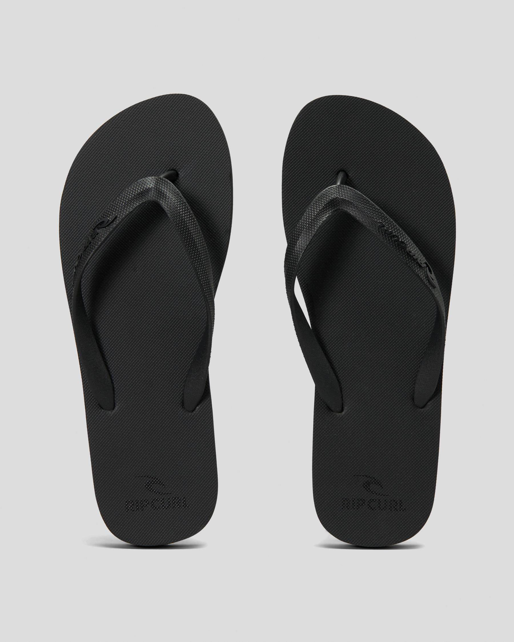Rip Curl Brand Logo Bloom Thong - Black