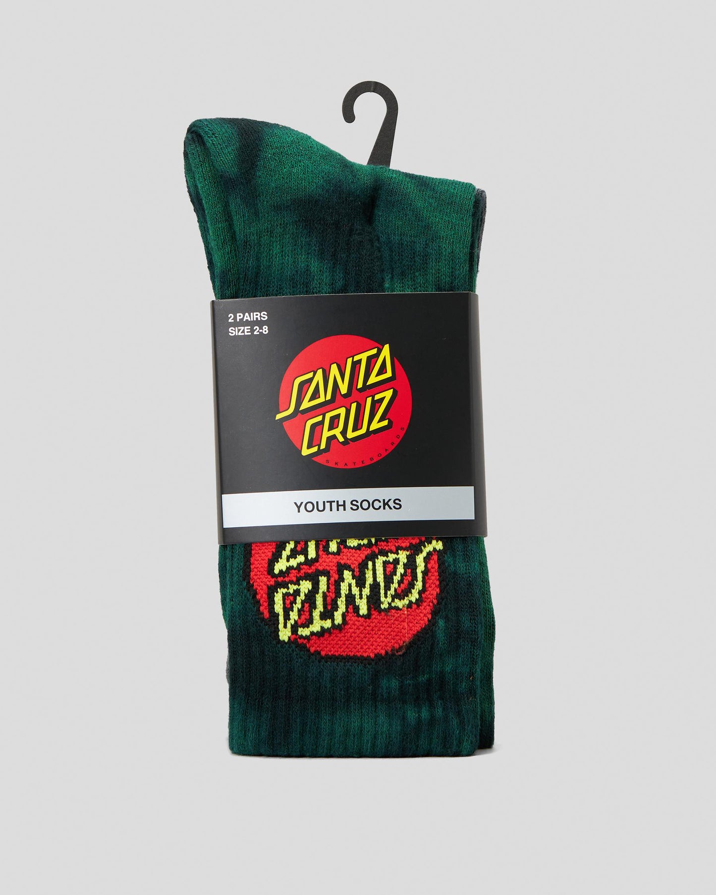 Youth Classic Dot Tie Dye Sock - Green Tie Dye