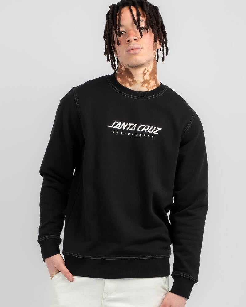 Santa Cruz Solid Strip Front Sweat - Black (view 2)