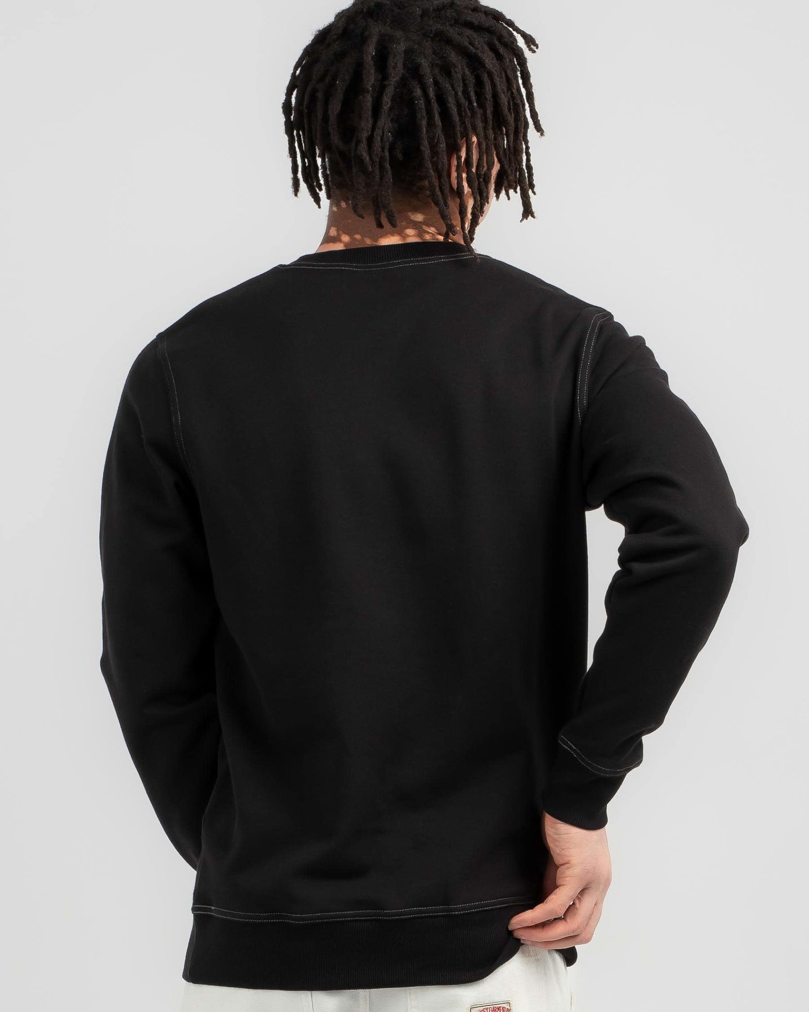 Santa Cruz Solid Strip Front Sweat - Black (view 4)