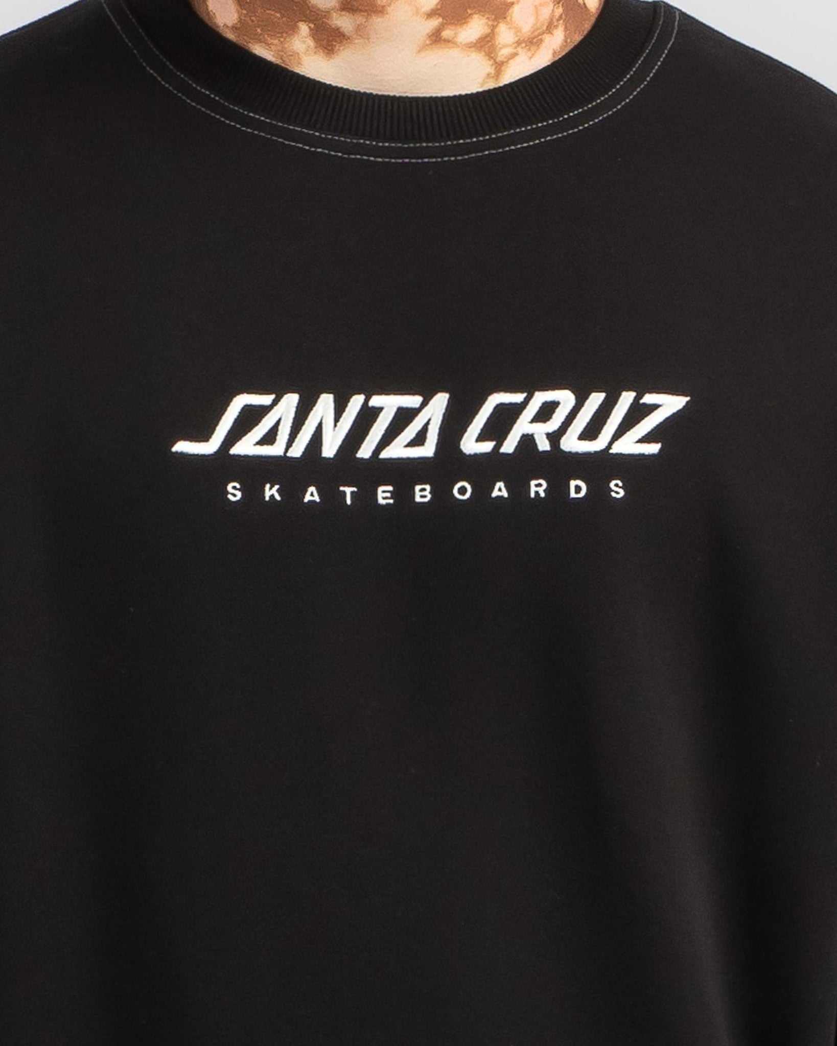 Santa Cruz Solid Strip Front Sweat - Black (view 3)