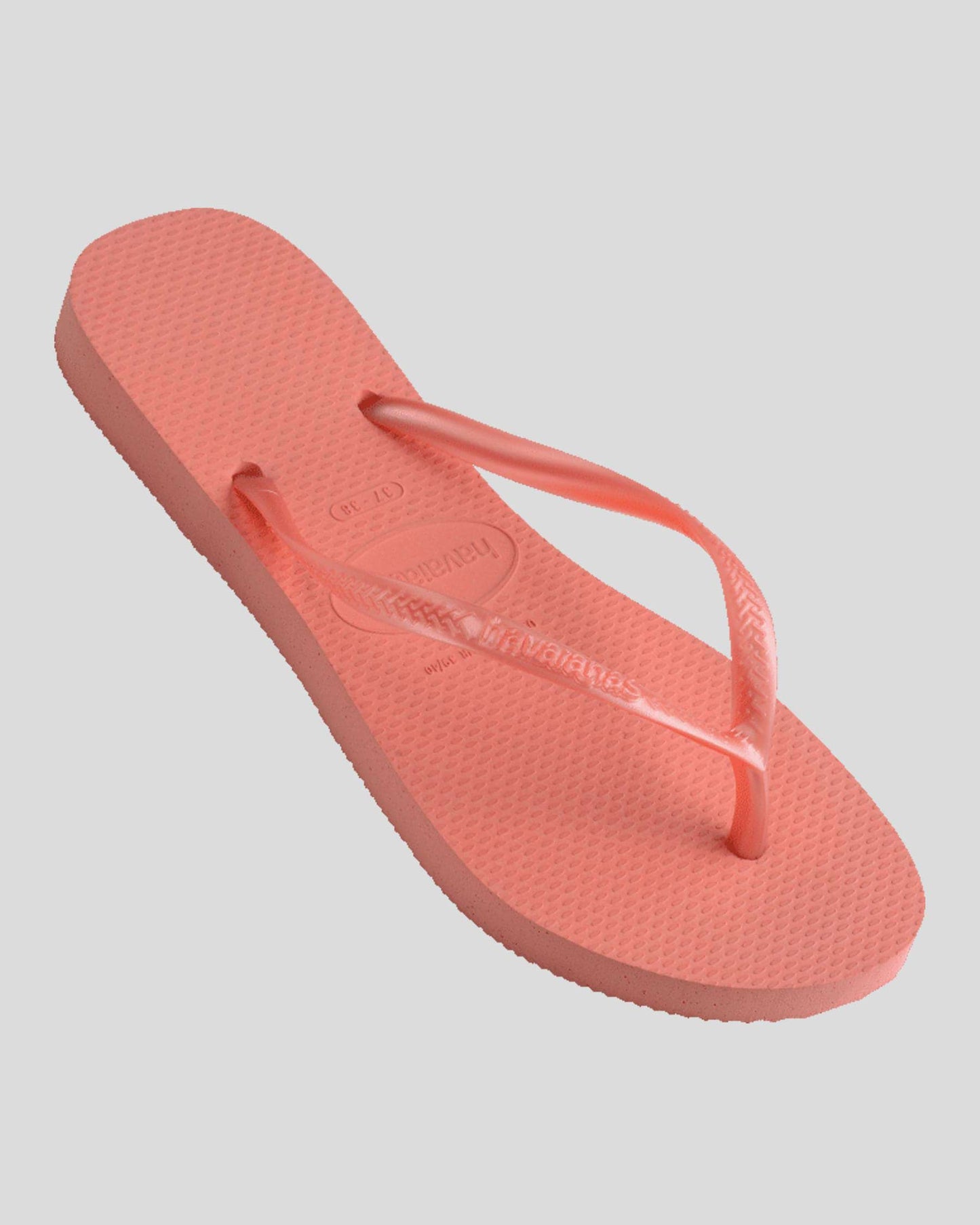 Kids Slim Rubber Logo - Peach Rose