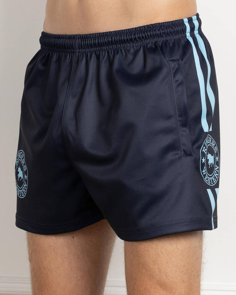 Ringers Western Footy Shorts Navy - back view