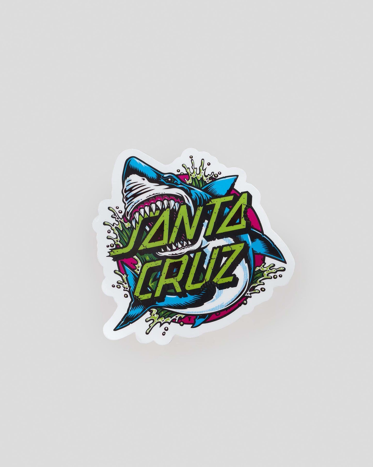 Shark Dot Sticker - Turquoise