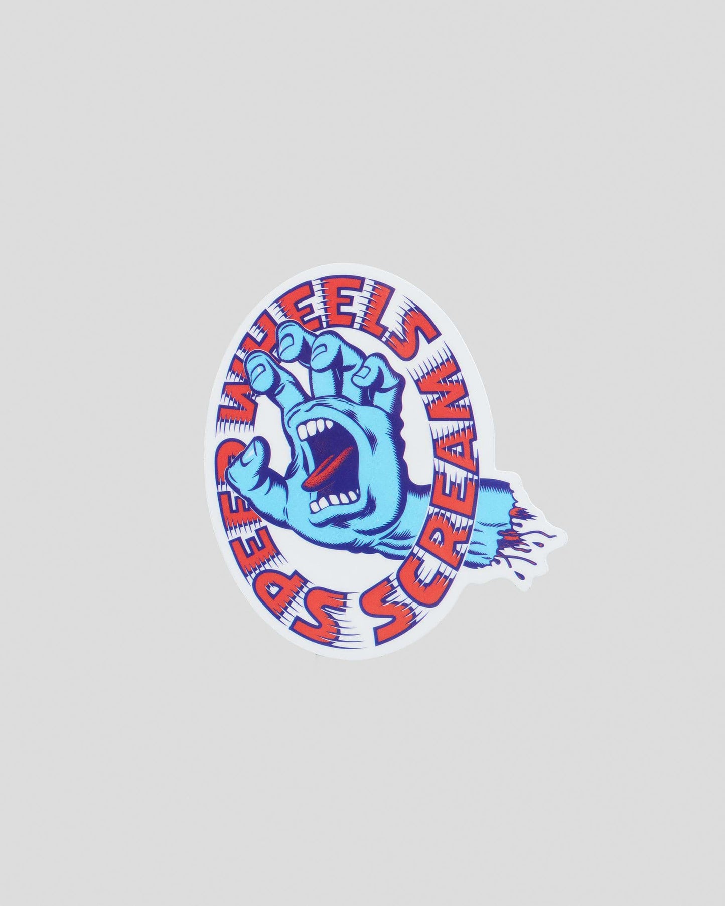 Screaming Hand Scream Sticker - Orange