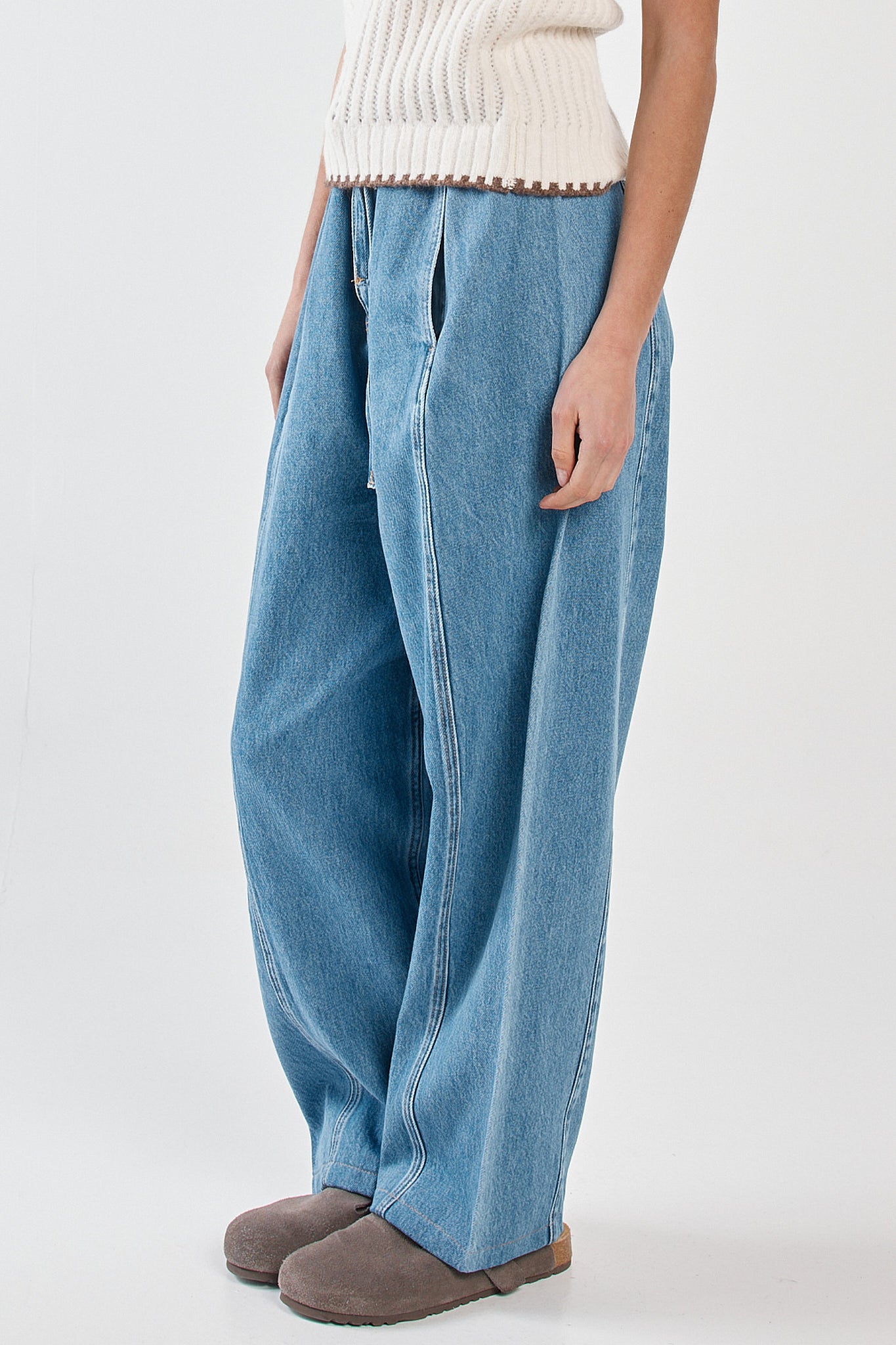 Sass Aveline Barrel Leg Jean Classic Blue - detail