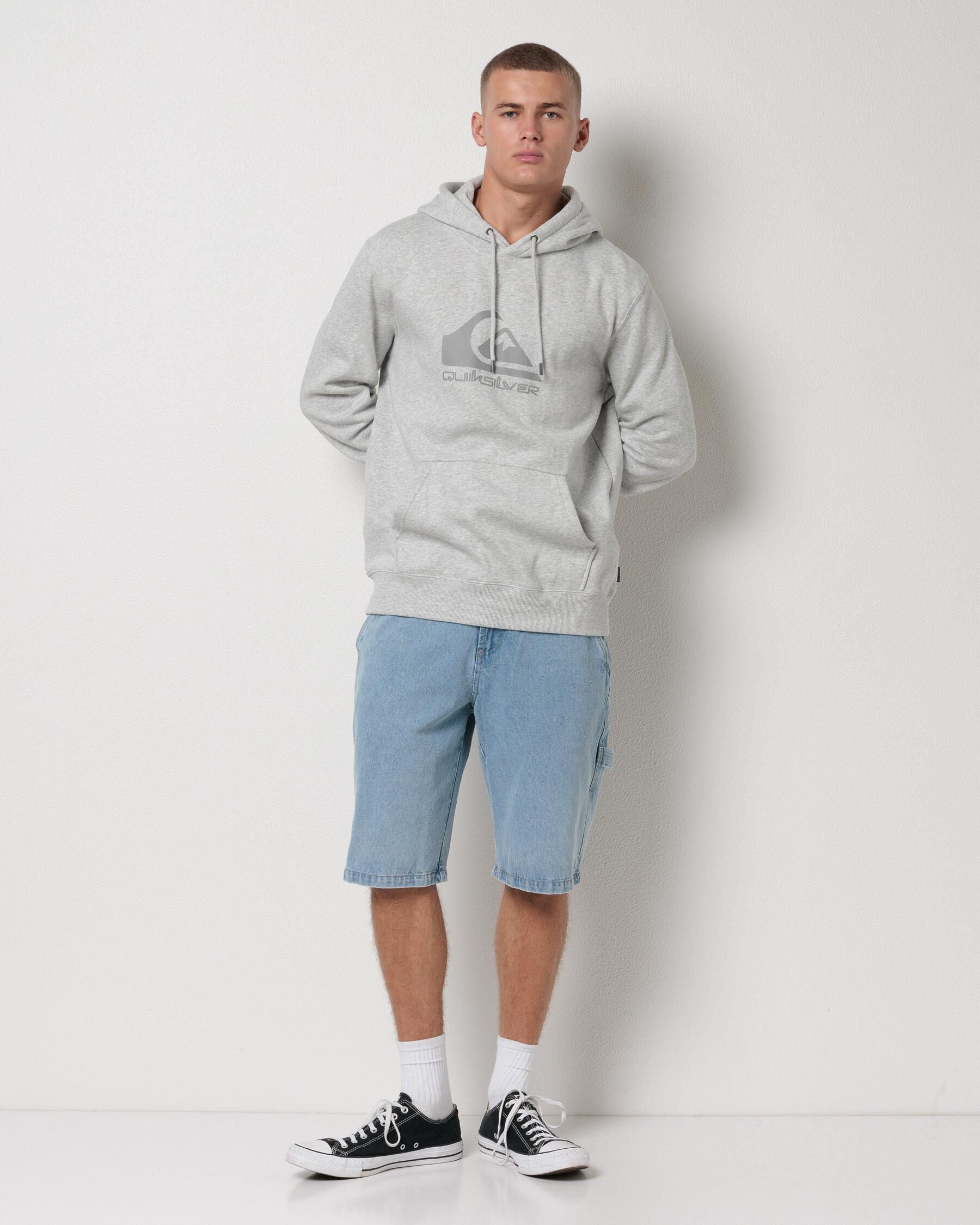 Comp Logo Hood - Light Grey Heather
