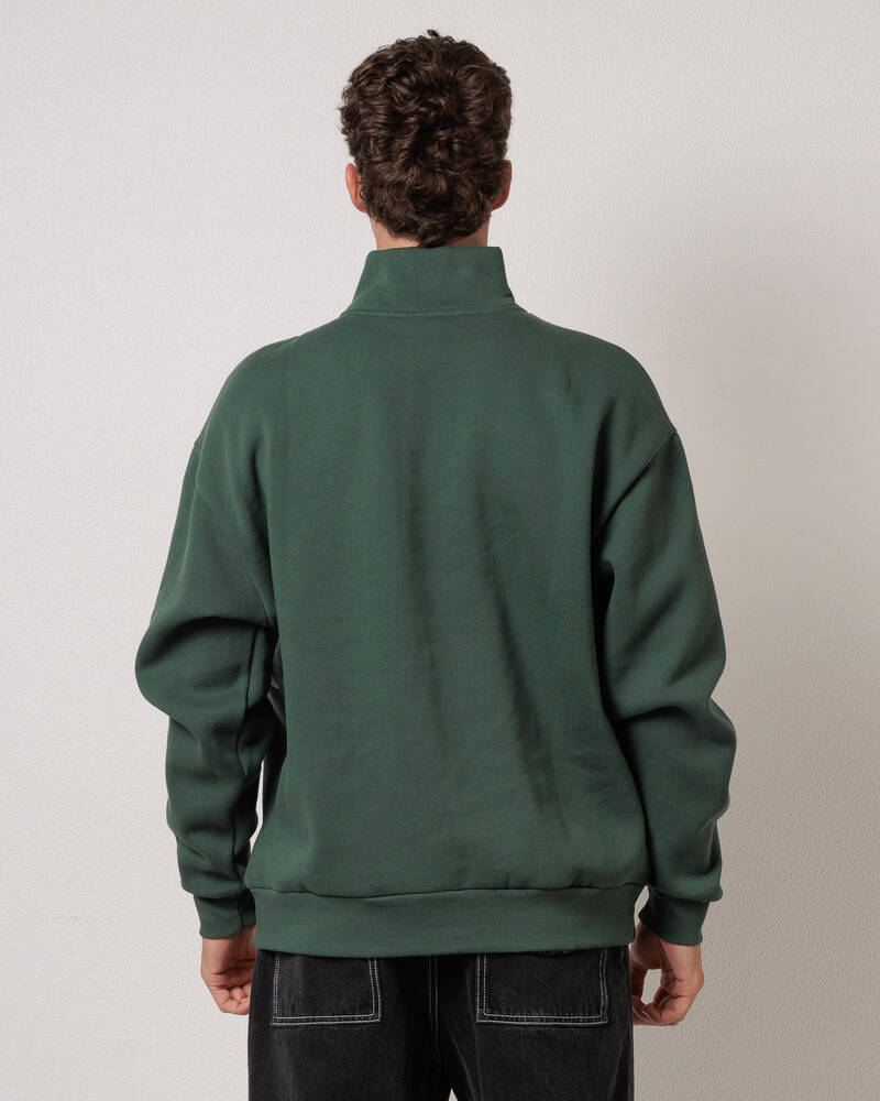 Nomadic Ripple 1/4 Zip Sweatshirt - Green (view 3)