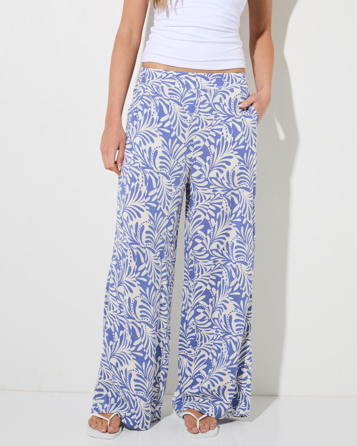 Party Wave Cheeky Hipster Pant - White/Blue