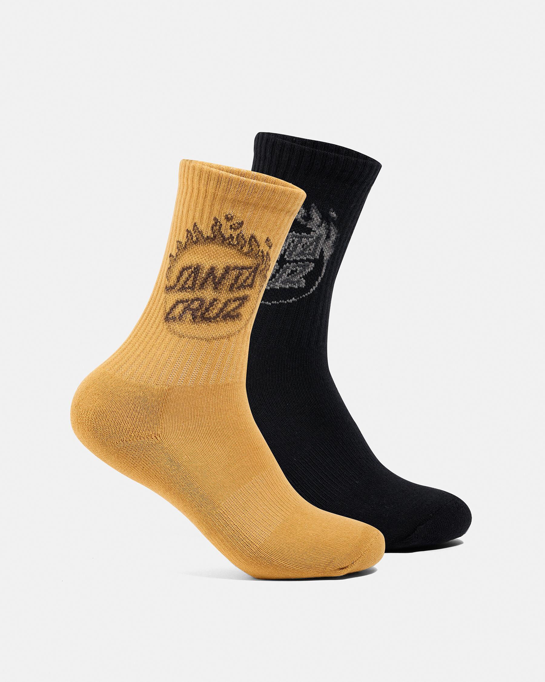 Burnt Opus Crew Sock 2 Pack - Tan/Black