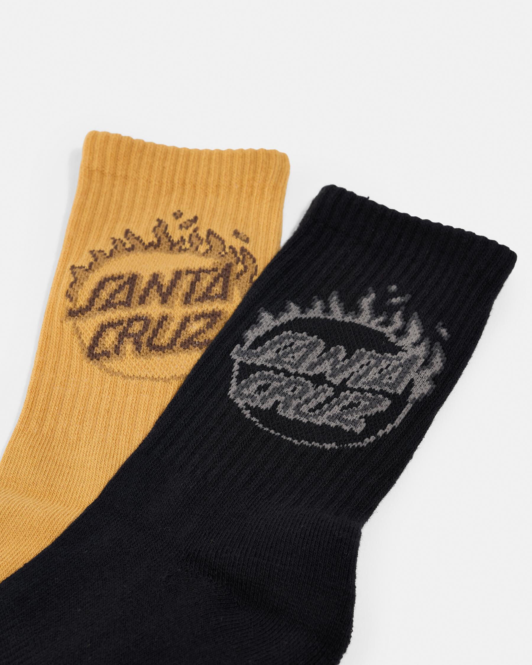Burnt Opus Crew Sock 2 Pack - Tan/Black