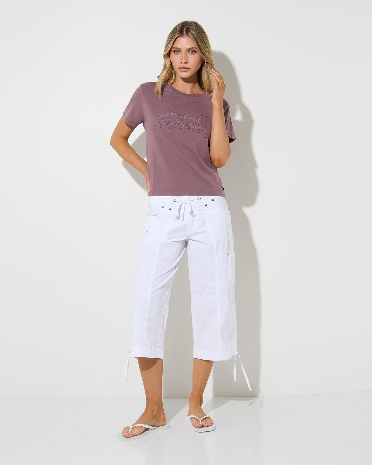 Rip Curl Archive Rota tee grape, back view