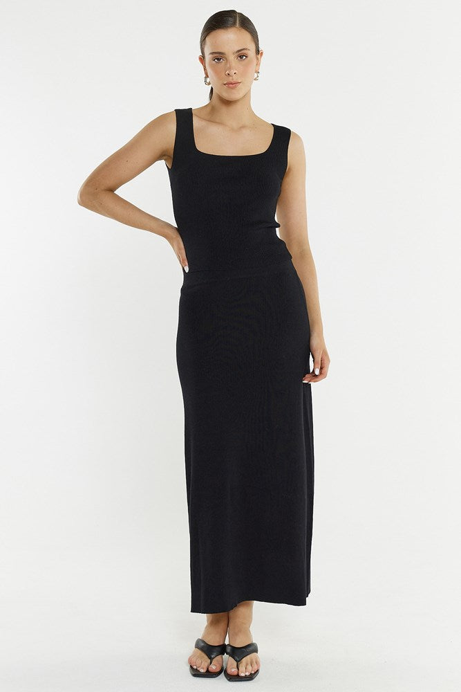 Sass Hazel Rib Skirt - Black (view 2)