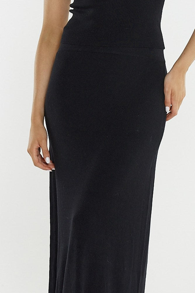 Sass Hazel Rib Skirt - Black