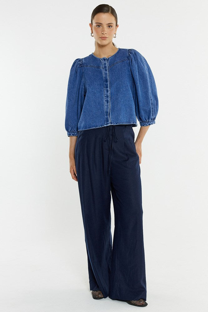 Sass Hayes Denim Shirt - Classic Blue (view 2)