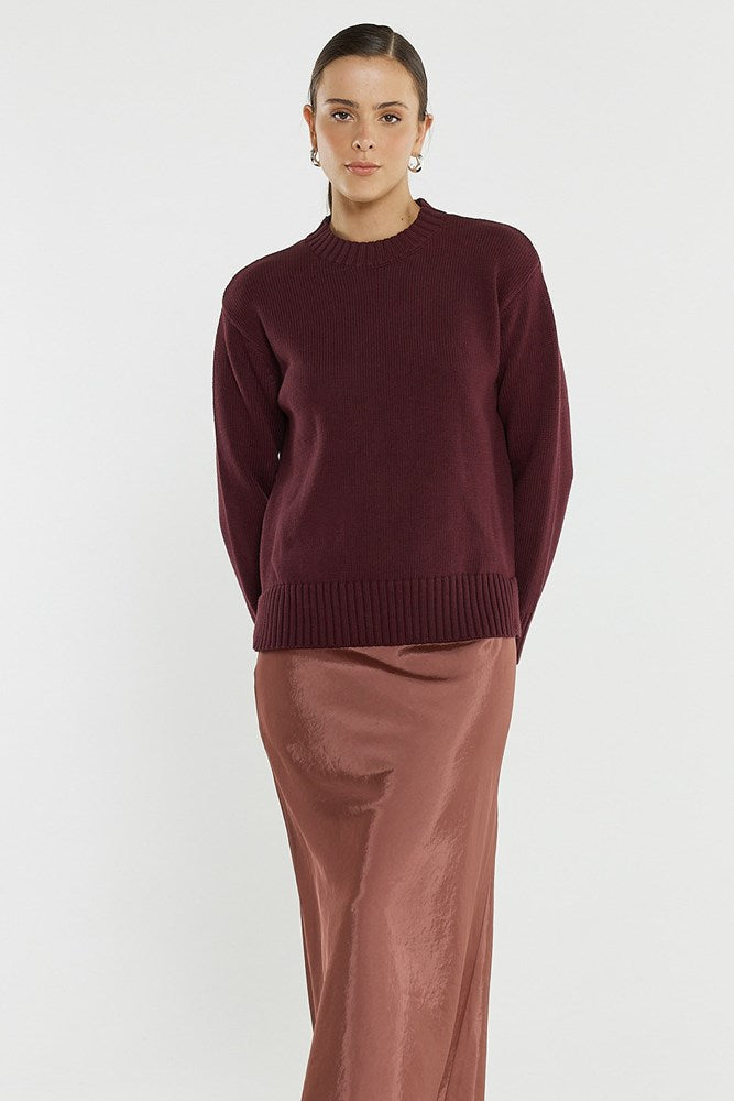 Sass Ivy Cotton Knit - Burgundy (view 2)