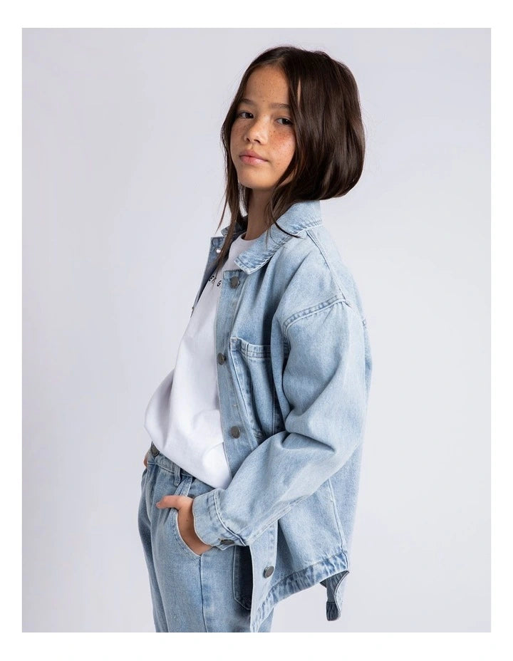 Eve Girl Rosie Shacket - Blue - Teen (view 2)