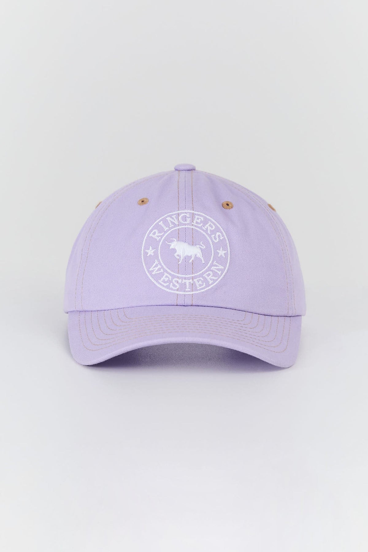 Ringers Western Universal Baseball Cap in lilac and white - front