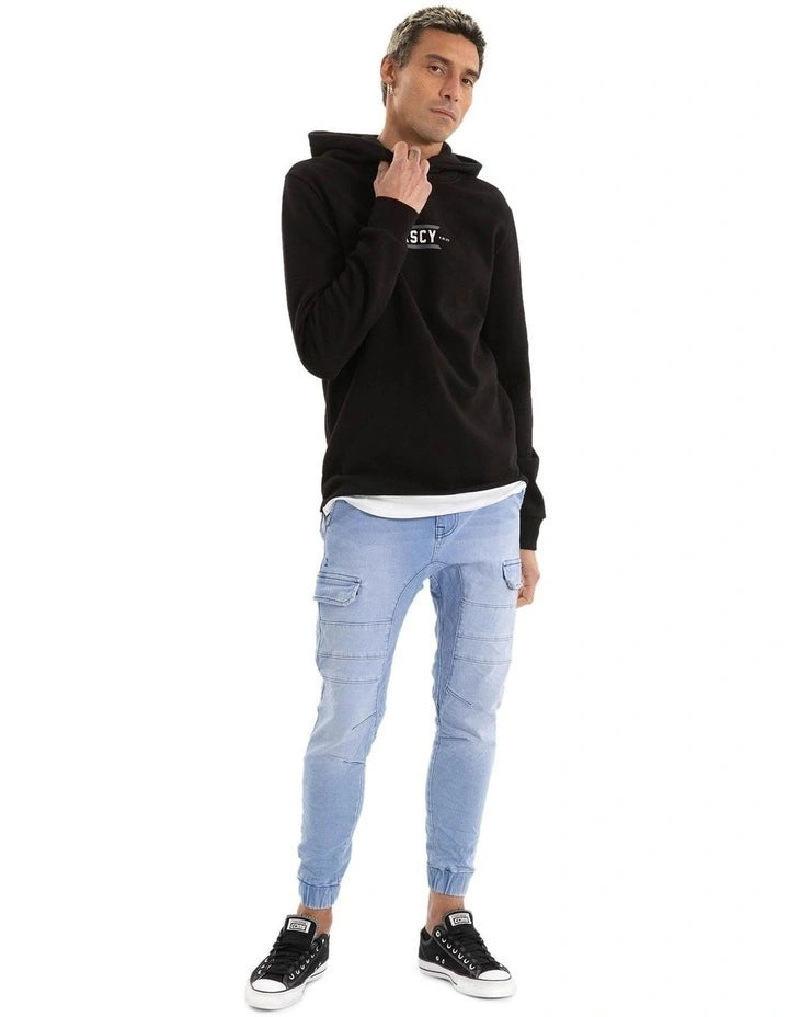 Beneath Layered Hoodie - Jet Black