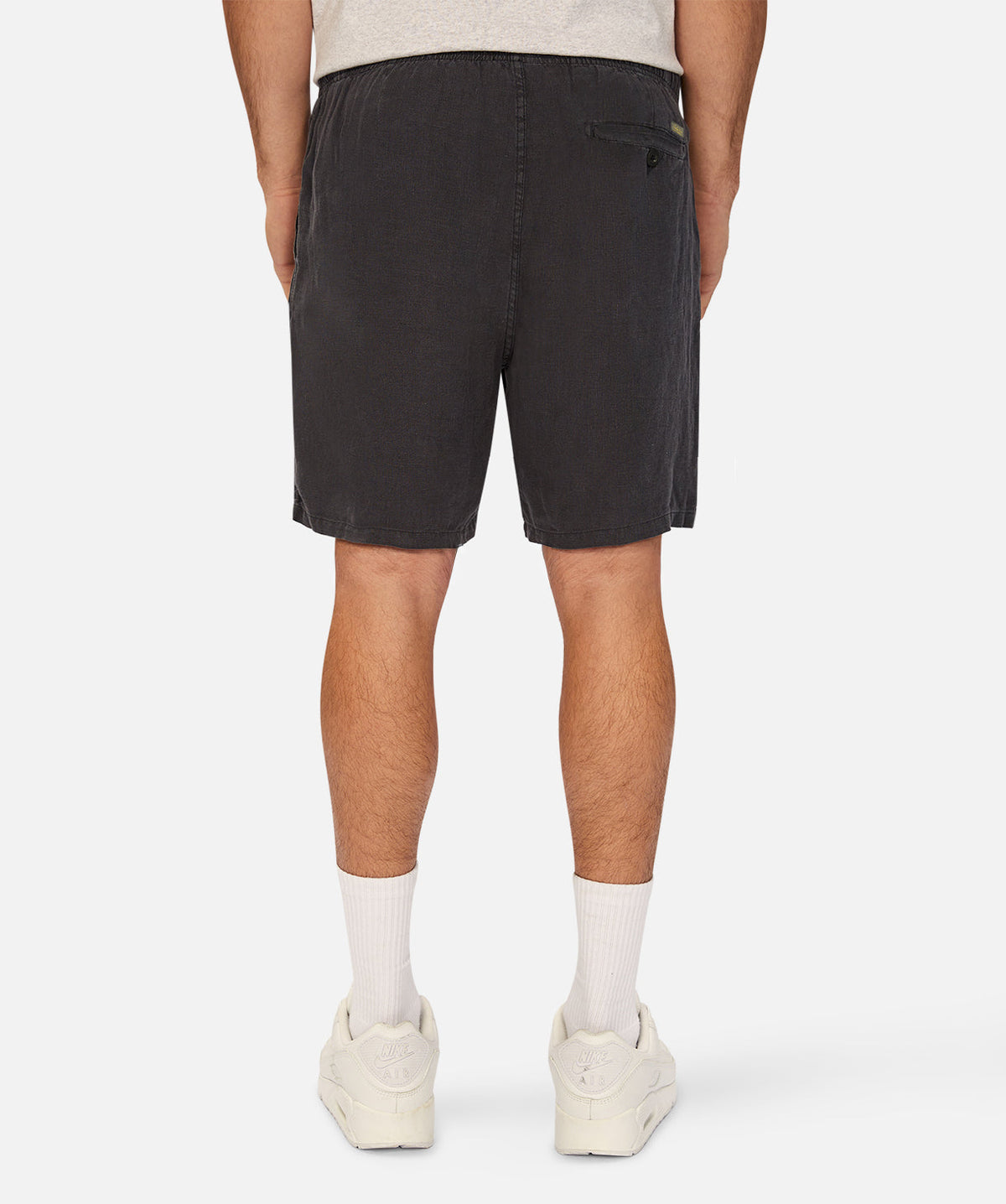 Industrie Marina Linen Short in Dark Navy - back
