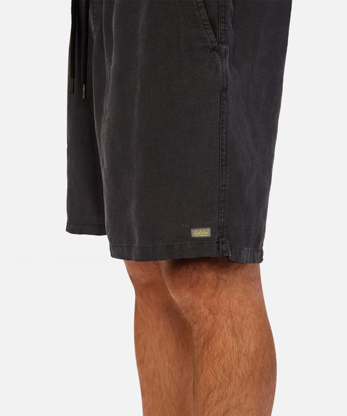 Industrie Marina Linen Short in Dark Navy - detail
