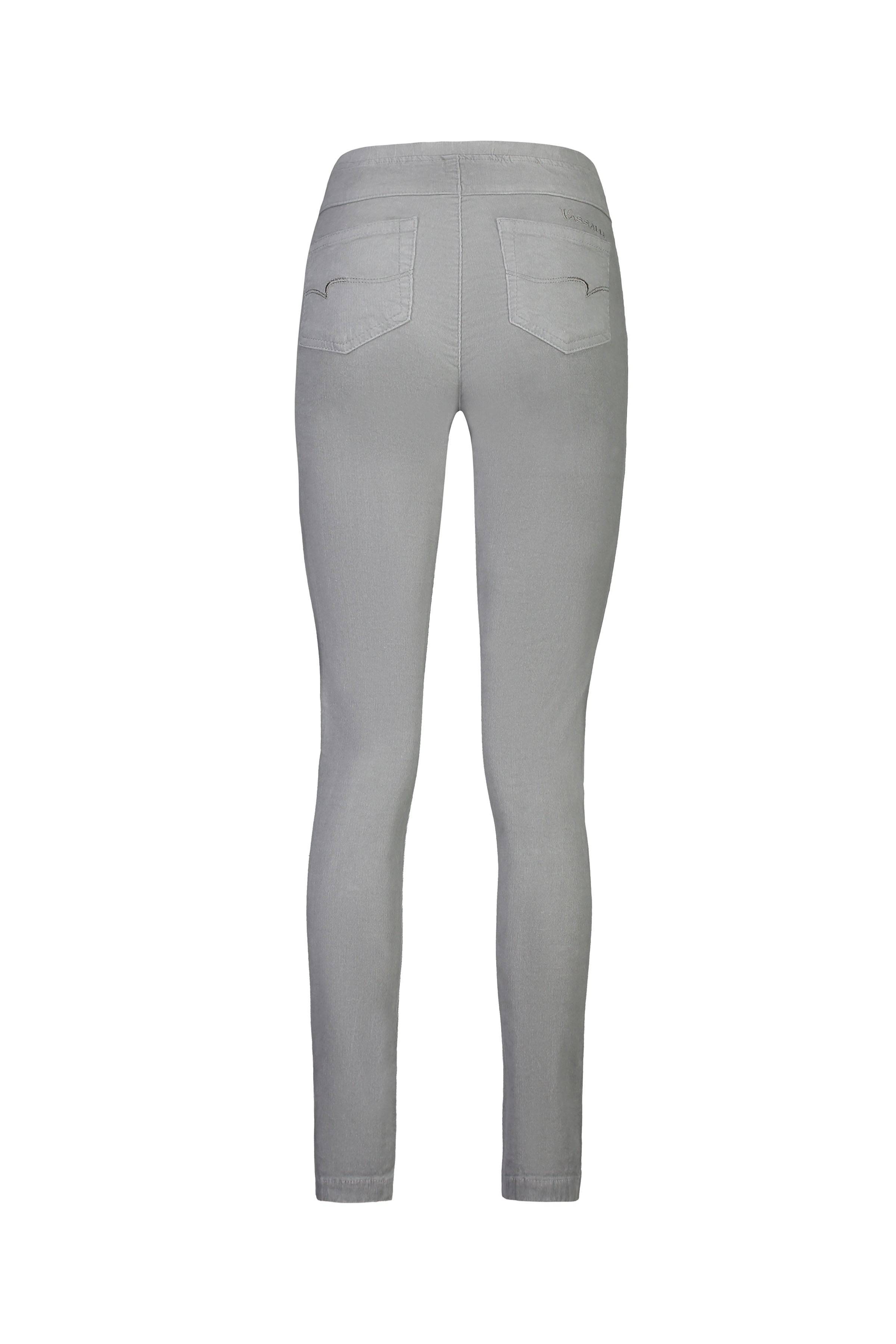 Vassalli Narrow Leg Cord Pant Cloud - flat back view