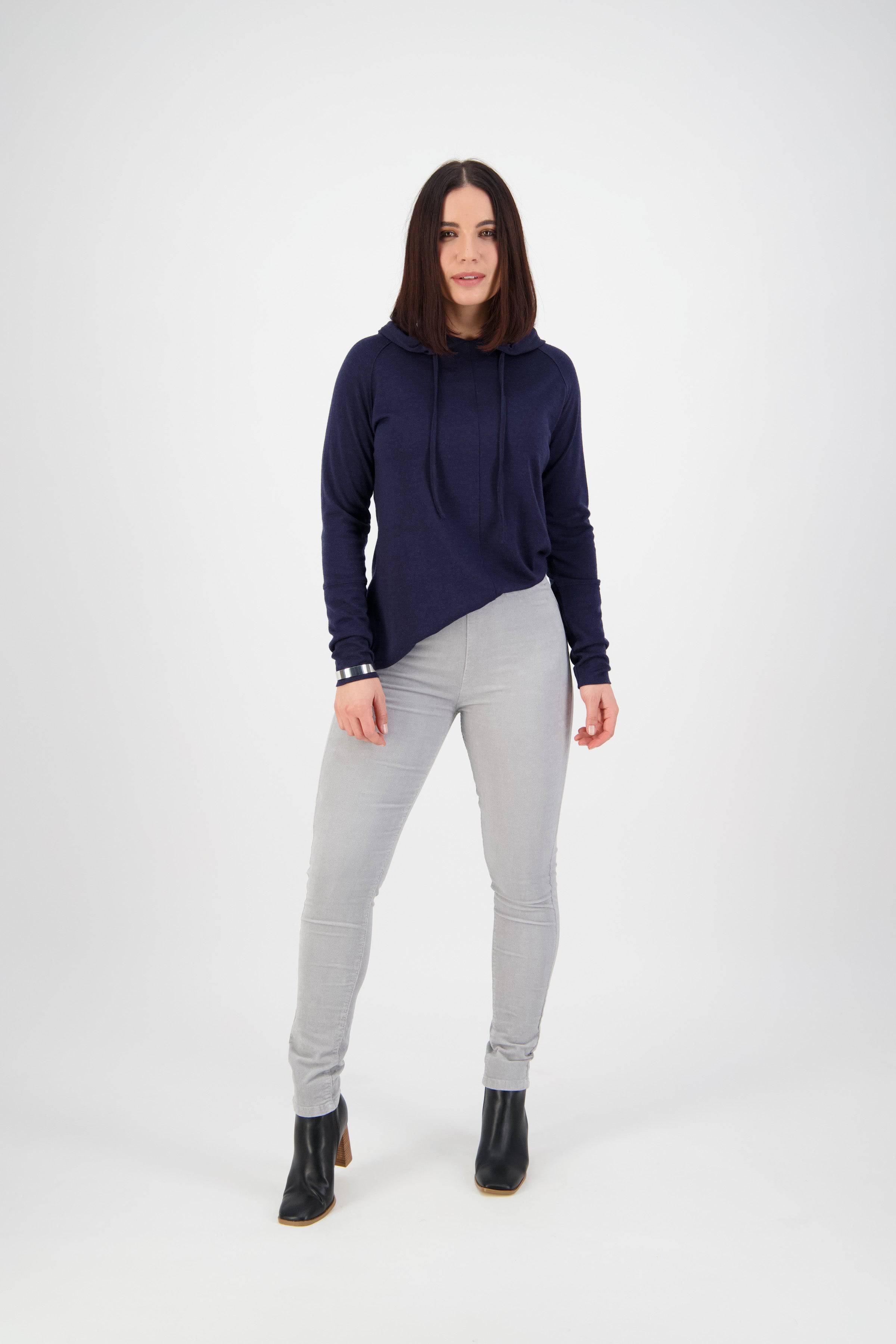 Vassalli Narrow Leg Cord Pant Cloud - side view