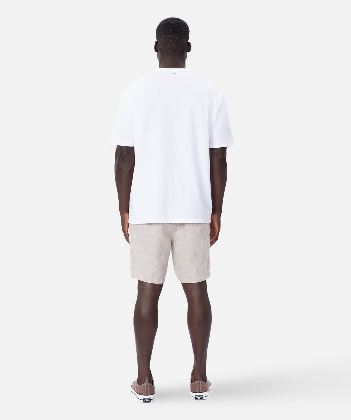 Industrie Marina Linen Short in Faded Wheat - side