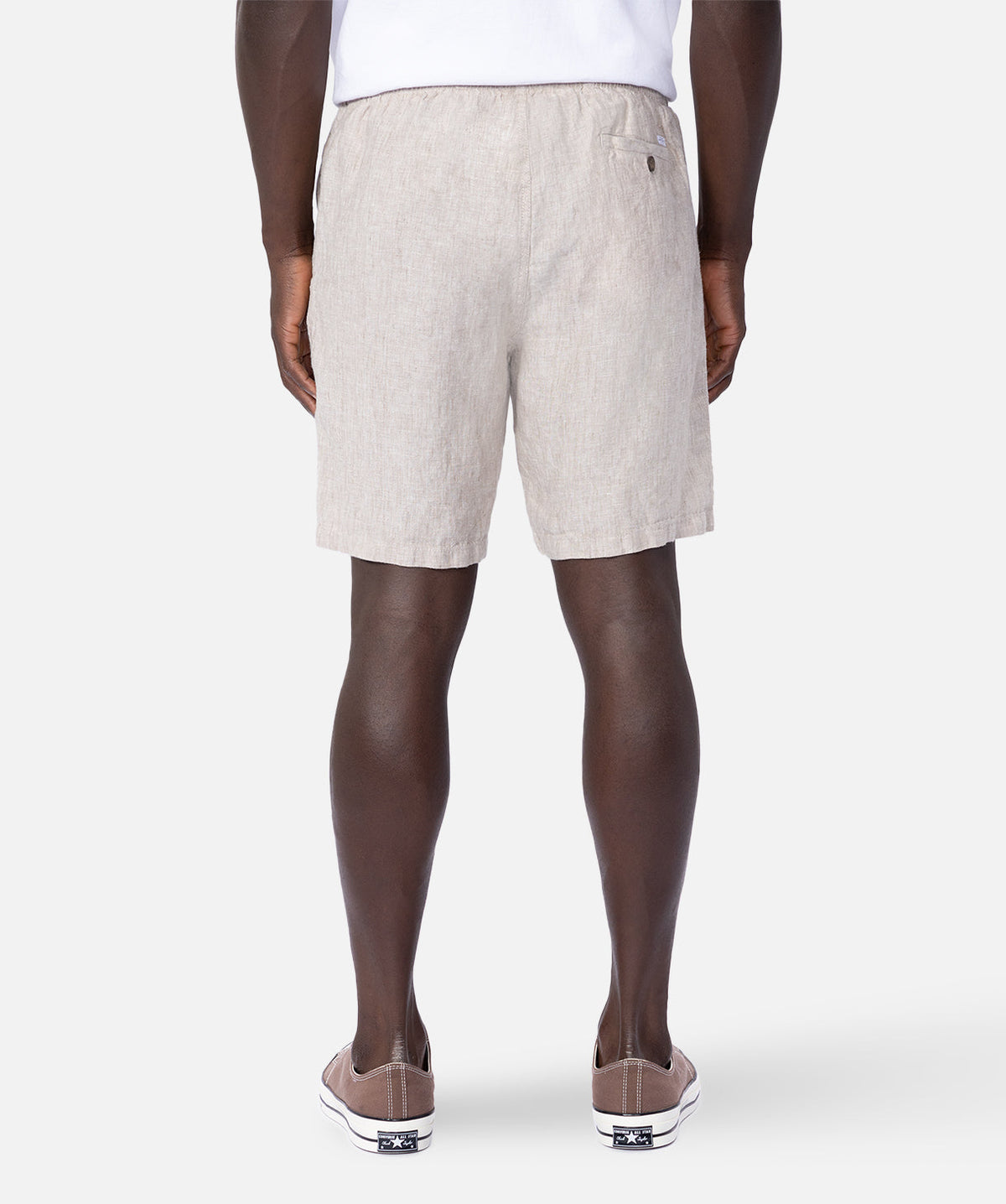 Industrie Marina Linen Short in Faded Wheat - back