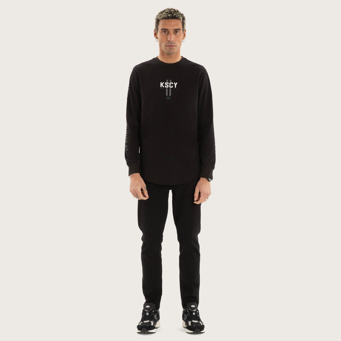 Arcade Dual Curve LS Tee - Jet Black