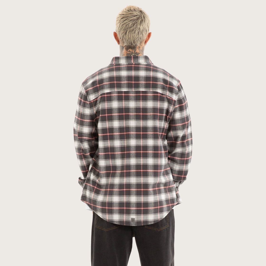 Kiss Chacey Unknown LS Shirt - Asphalt Check (view 4)