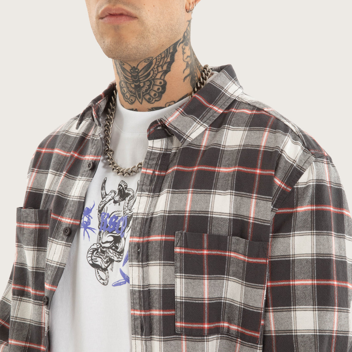 Kiss Chacey Unknown LS Shirt - Asphalt Check (view 5)